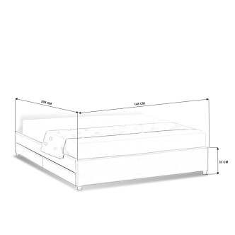 Lit avec tiroirs de rangement 140x190 – Lit design coffre moderne