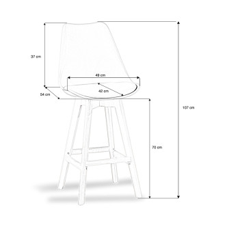 Lot de 2 tabourets de bar en tissu beige - Gotteborg