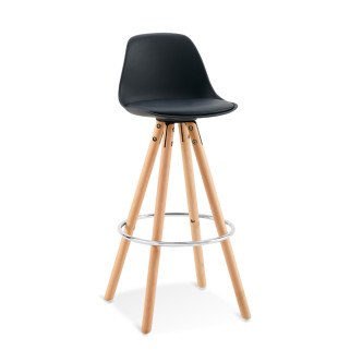 Tabouret de bar scandinave noir - Soren