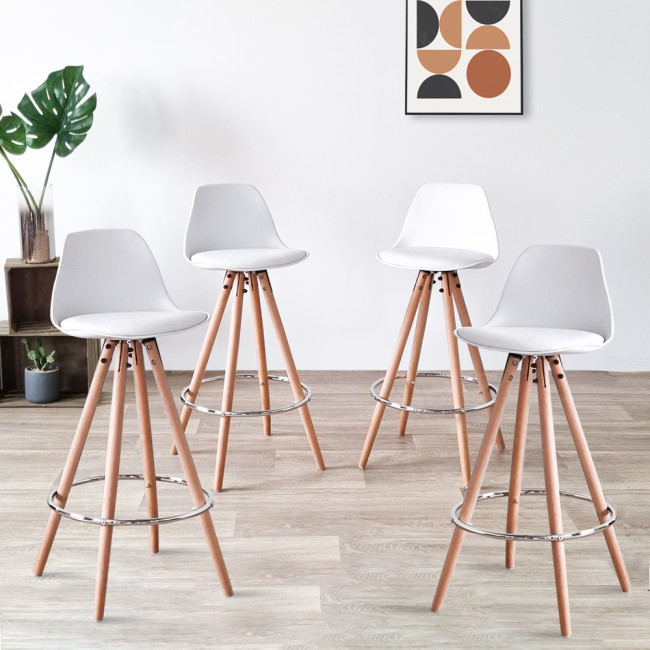 Tabouret de bar scandinave blanc - Soren