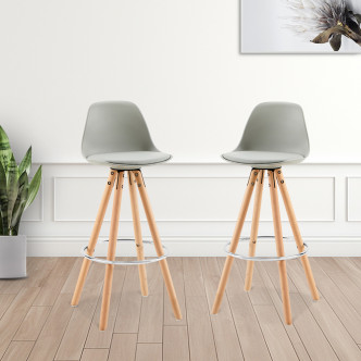 Tabouret de bar scandinave gris - Soren