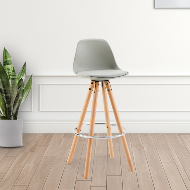 Lot de 4 tabourets de bar scandinaves noirs - Soren