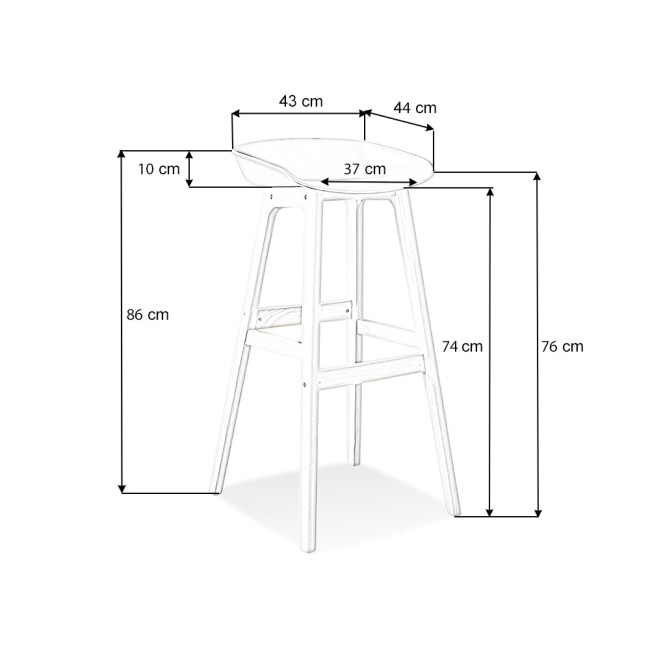 Lot de 2 tabourets scandinaves blancs Bera |DESIGNETSAMAISON