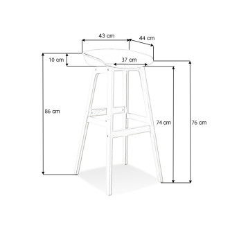 Lot de 2 tabourets scandinaves blancs Bera |DESIGNETSAMAISON