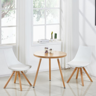 Table d’appoint ronde 70cm en bois Laquila - Style Scandinave