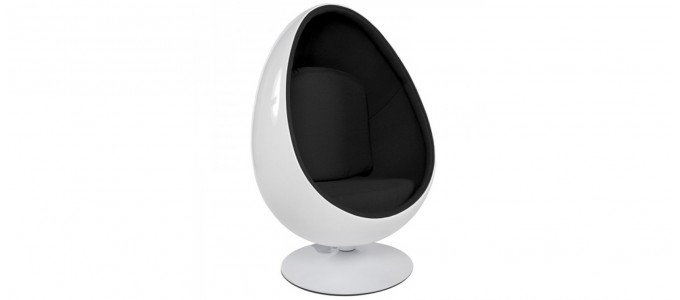 Fauteuil design en velours noir - Lounge