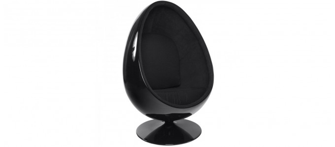 Fauteuil design en velours noir - Lounge