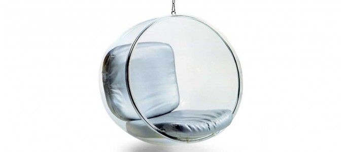 Fauteuil suspendu transparent