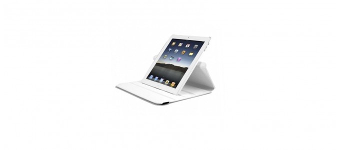 Housse rotative Ipad blanche