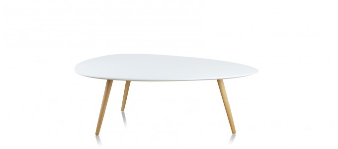 Table basse scandinave blanche - Pristina