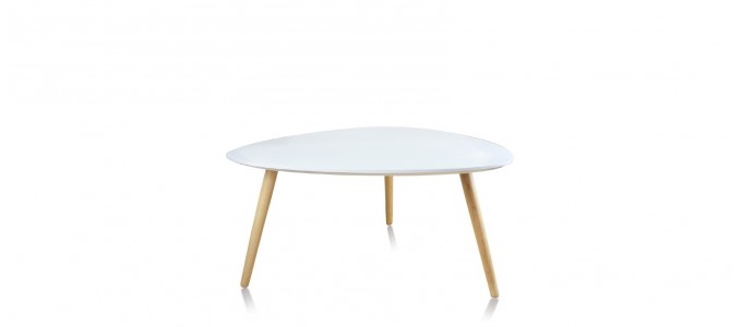 Table basse scandinave ovale blanche - Pristina