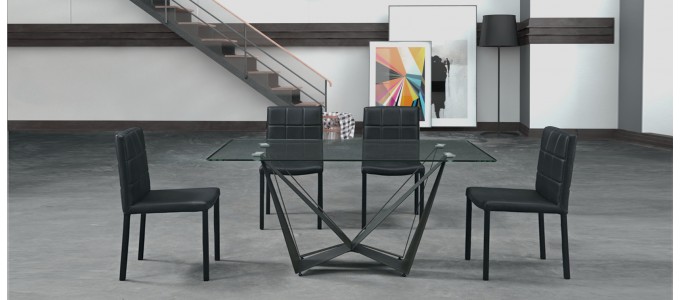 Table à manger design grise - Sunset