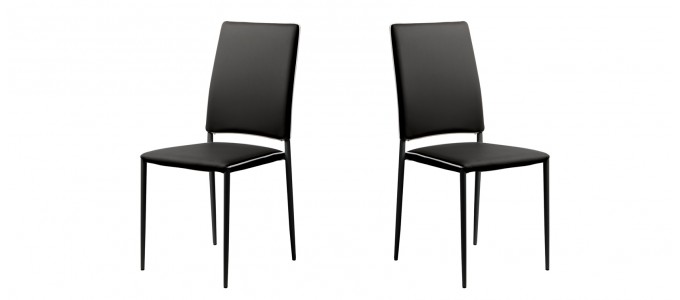Chaise salle à manger noire - Tudelia