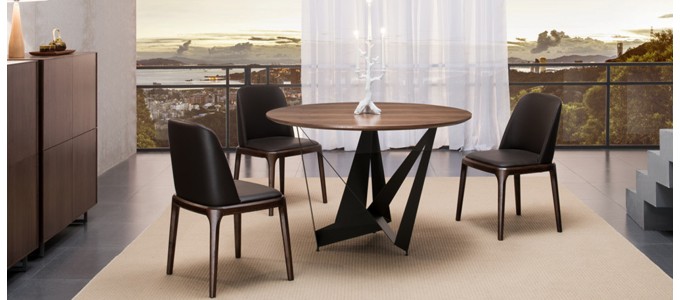Table à manger ronde en bois - Antas