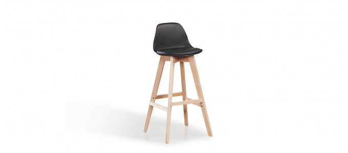 Tabouret de bar scandinave noir - Eski