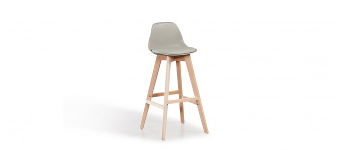 Tabouret de bar scandinave gris - Eski