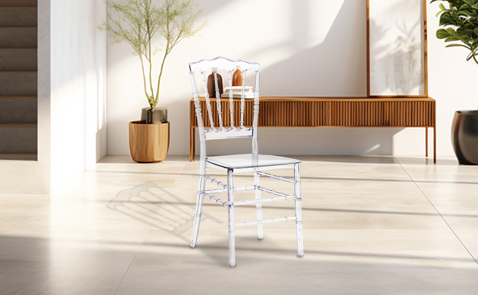 Chaises Transparentes Contemporaines en lot de 4