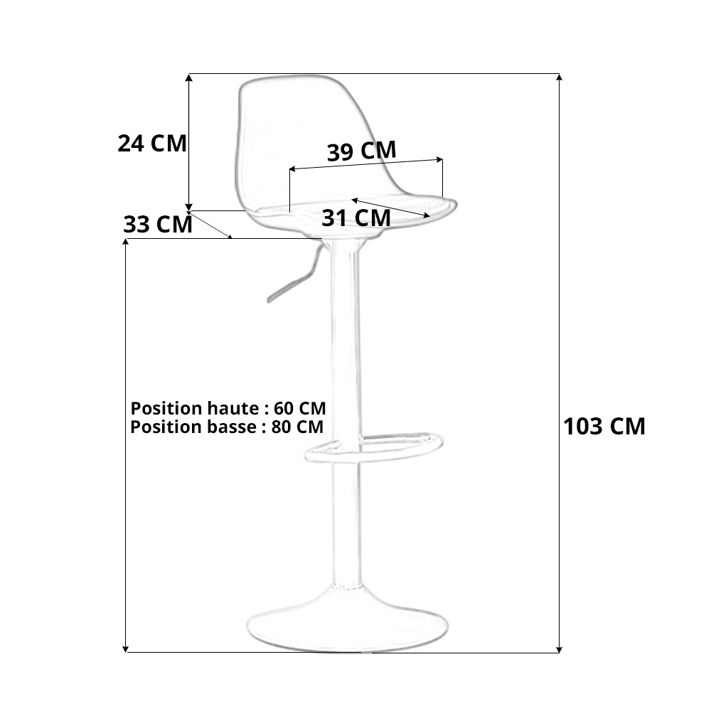 Tabouret Deki - détail