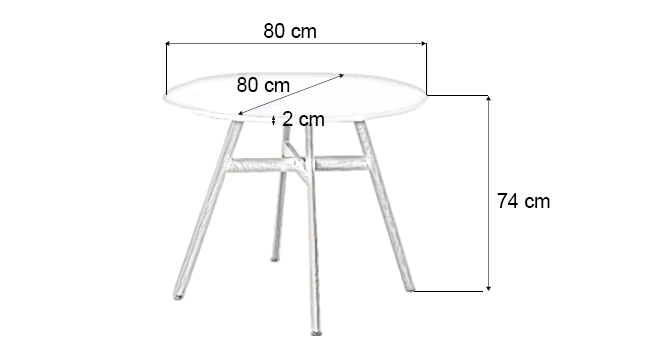 Dimensions de la table à manger Umbria